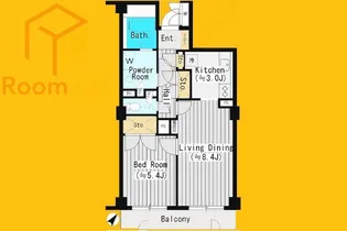 東京都新宿区北新宿3丁目【マンション】の間取り