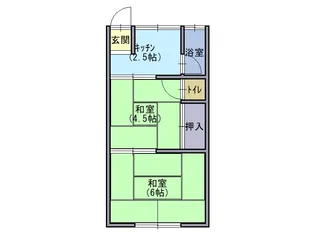 西本文化A棟【4号室号室】の間取り