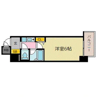 エスリード三宮第3【4階】の間取り