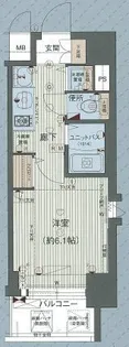 プレサンス神戸西スパークリング【0908号室】の間取り