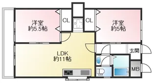 ラムール星陵台【302号室】の間取り