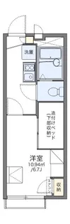 レオパレスアクアブルー青谷【202号室】の間取り