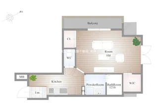 VIVERE呉服【904号室】の間取り