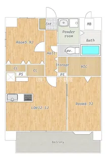 HARE菊陽【1001号室】の間取り