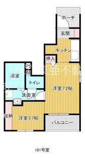 The Avenue【101号室】の間取り