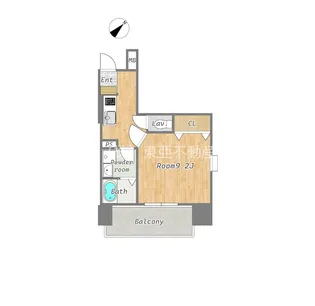 coex呉服町【204号室】の間取り