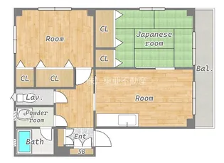 グリーンハイム八幡【101号室】の間取り