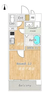 CHAINON薬園【203号室】の間取り