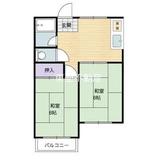 サングリーンハイツ B棟【207号室】の間取り