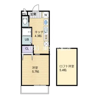 MODERN PALAZZO光の森【203号室】の間取り