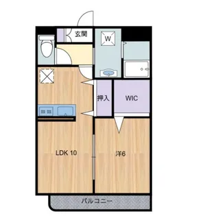 レユスイート【601号室】の間取り