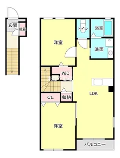 フランネル【2階】の間取り
