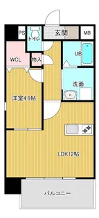 CORLUX新町【6階】の間取り