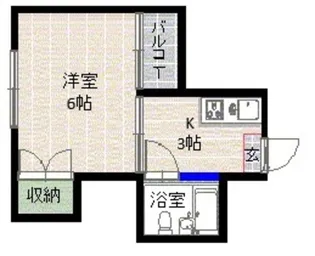 西新山元アパート【2階】の間取り