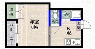 シティ西新【1階】の間取り