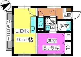 グリーンカーサ姪浜【2階】の間取り