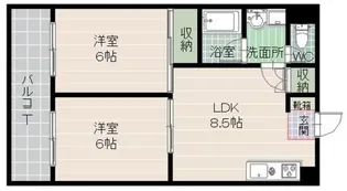 パレシャルム薬院【7階】の間取り