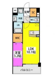リバーランド大濠【1階】の間取り