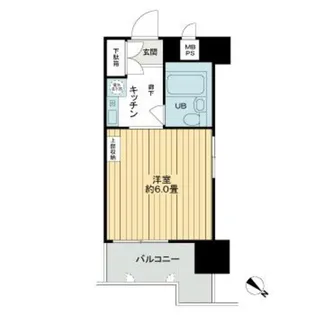 ロマネスク西新オレンジ通り【1階】の間取り