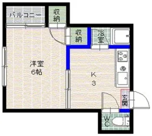 ビバリハイツ鳥飼【2階】の間取り