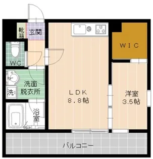 ガーデン博多【202号室】の間取り