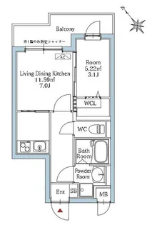 リアンプレミアム室見ステーション【1階】の間取り