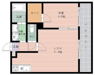 スペシャルツイン三宅A【202号室】の間取り