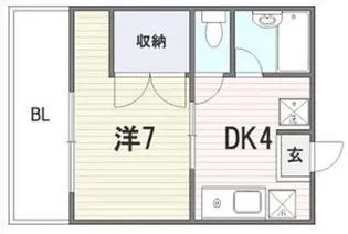 ウェルス姪浜【1階】の間取り