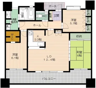 MJR鳥飼【9階】の間取り
