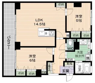 グランサンク六本松西【3階】の間取り