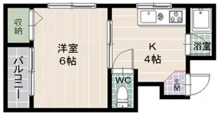 リベラルコーポB【4階】の間取り