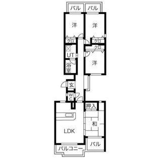 ロマネスク東油山アンベリールA棟【2階】の間取り