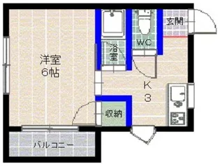 メゾンド姪浜【2階】の間取り