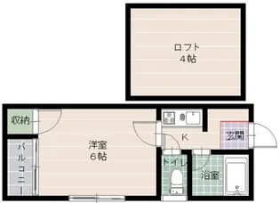 カビネダムール唐原【2階】の間取り