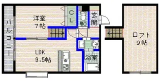 ウィンザー荒江Ⅰ【2階】の間取り