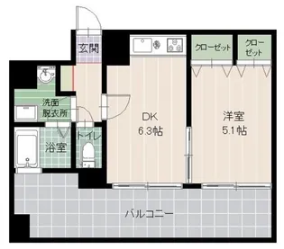 パルフェ大濠公園パークビュー【7階】の間取り