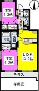セピアコート弐番館【1階】の間取り
