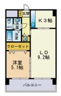 クラジューペール【5階】の間取り