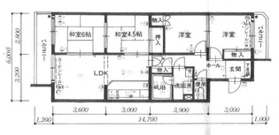 グリーンマンション長尾【5階】の間取り