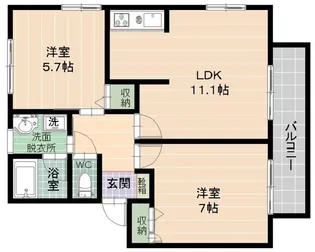 アイコーポ内野【2階】の間取り