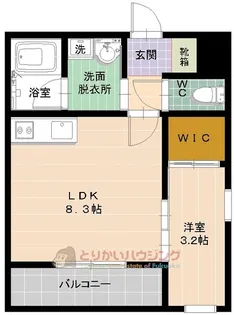 ヴィア博多【301号室】の間取り