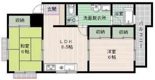 サントピア高取II【1階】の間取り