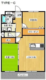 スカイヒルズ小月駅前【503号室】の間取り