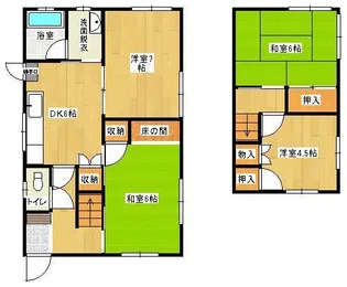 山口県下関市王司本町3丁目【一戸建】の間取り