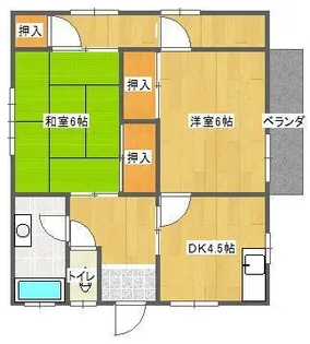 中野アパート【201号室】の間取り