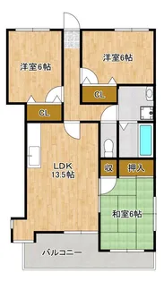 フルハウス稗田【301号室】の間取り