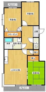 フルハウス稗田【302号室】の間取り