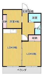 ウエストビレッジ【303A号室】の間取り