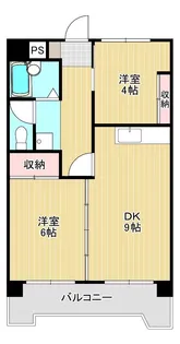 2LDKの間取り画像