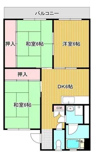 泉ヶ丘スカイハイツ【605号室】の間取り